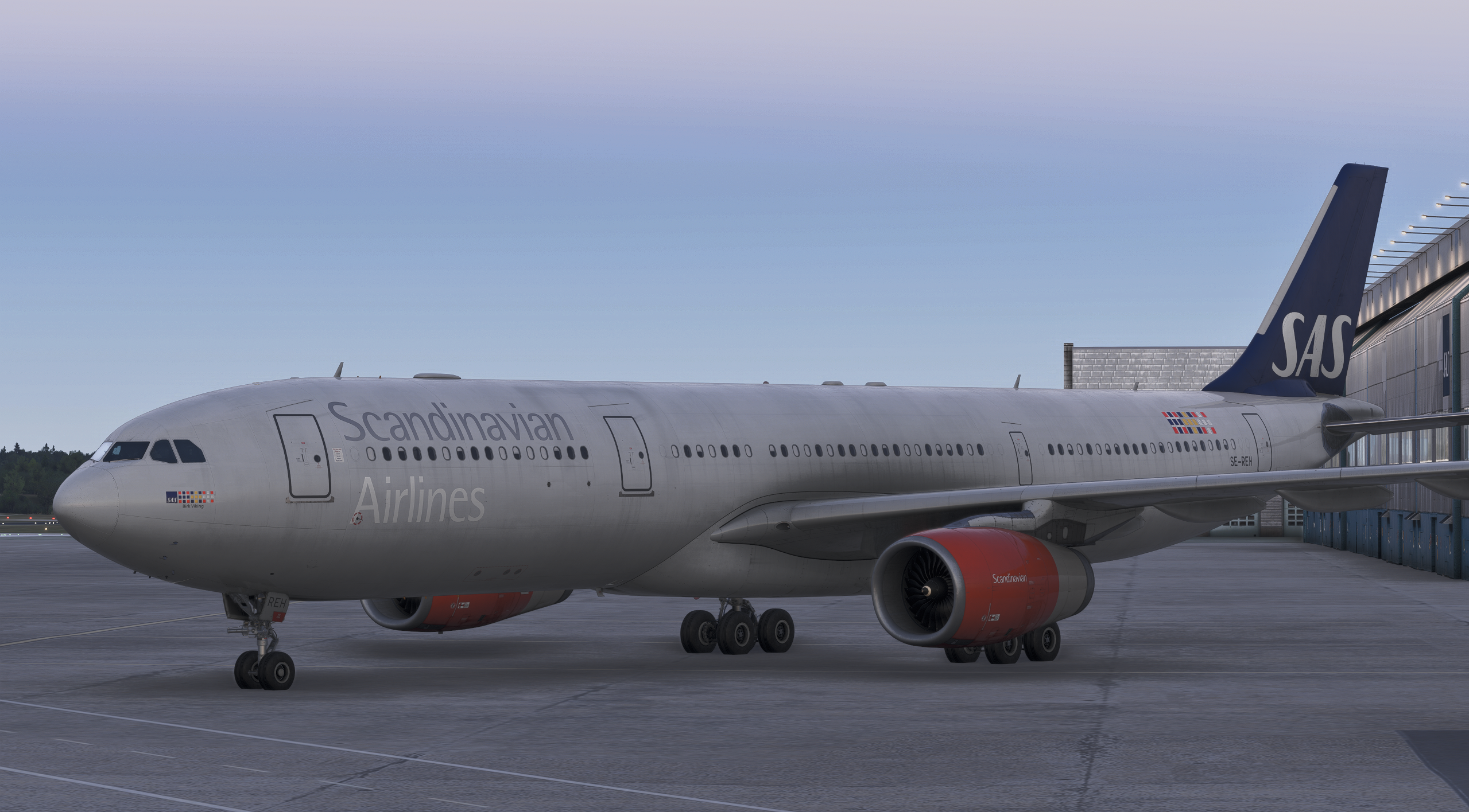 vSAS Airbus A330 aircraft in SAS livery